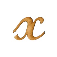 APLIQUE LETRA SCRIPT X - (Minúscula M) 